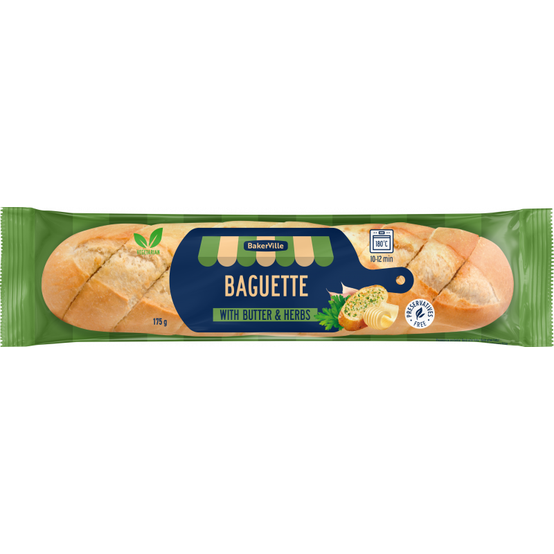 Aryzta Bagietka z masłem i ziołami 175g