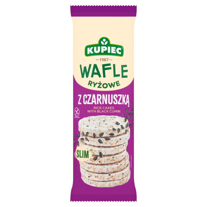 Kupiec Slim Wafle ryżowe z czarnuszką 90 g